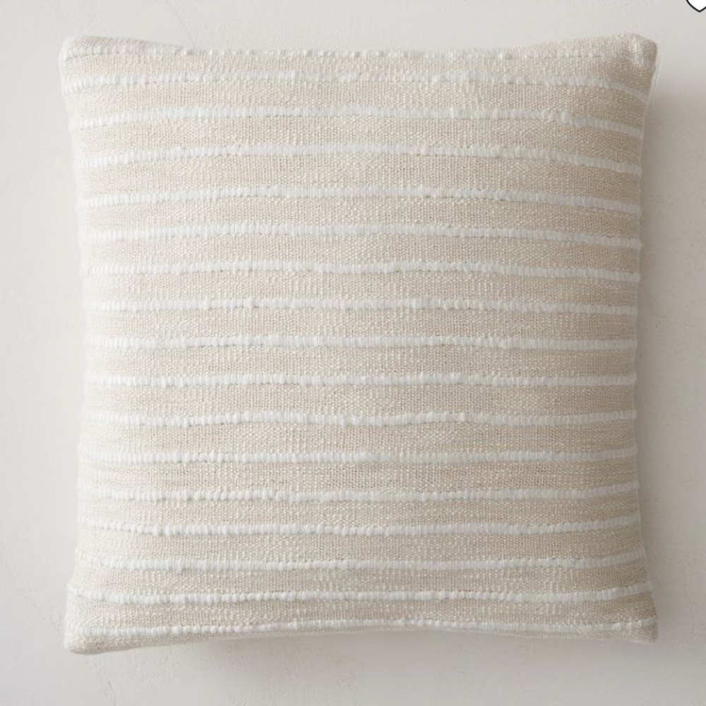 30% OFF NWT West Elm Soft Corded Pillow Cover 20x20 Natural Canvas
